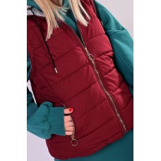 Жилетка женская (двусторонняя, капишон снимается)