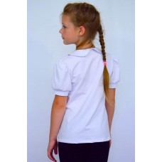 Блуза з коміром Віолетта (короткий рукав)