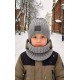 Комплект шапка+баф дитячий