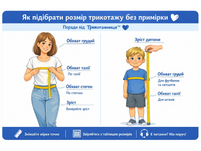 Як підібрати розмір трикотажного одягу без примірки 