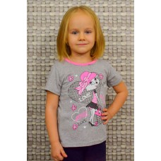 Футболка для девочки с накатом (короткий рукав)