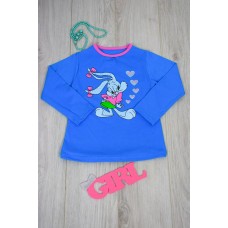 Футболка с накатом для девочки (длинный рукав)