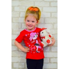 Футболка для девочки с накатом (короткий рукав)