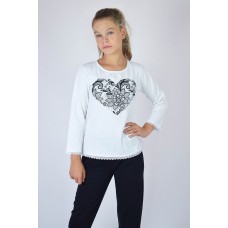 Блуза для девочки «Сердце»