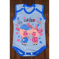 Боді ясельний без рукава з накатом