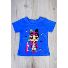 Футболка для девочки с накатом (короткий рукав)