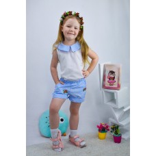 Комплект для девочки "Римма" (Блуза+шорты)