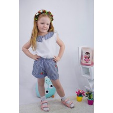 Комплект для девочки "Римма" (Блуза+шорты)