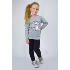 Футболка с накатом для девочки (длинный рукав)