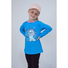 Футболка с накатом для девочки (длинный рукав)