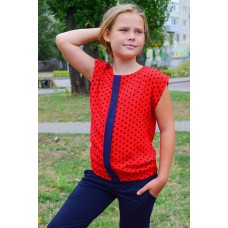 Блуза для девочки «Британи» в горох