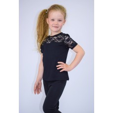 Блуза для девочки «Инга» с кружевным рукавом