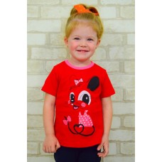 Футболка для девочки с накатом (короткий рукав)