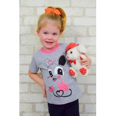 Футболка для девочки с накатом (короткий рукав)